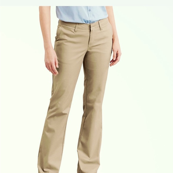 Dickies khaki Women’s Jr’s slacks uniform pants - Picture 1 of 2